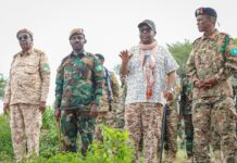 Wasiirka Gaashaandhigga iyo Taliyaha Ciidanka Xoogga Dalka oo Kormeeray Ciidamada Ku Sugan Shabeellaha Dhexe