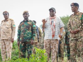 Wasiirka Gaashaandhigga iyo Taliyaha Ciidanka Xoogga Dalka oo Kormeeray Ciidamada Ku Sugan Shabeellaha Dhexe