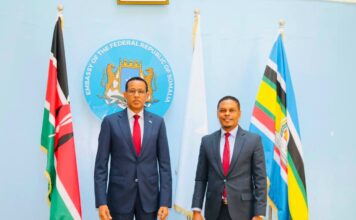 Wasiirka Warfaafinta Soomaaliya oo Booqday Safaaradda Soomaaliya ee Kenya