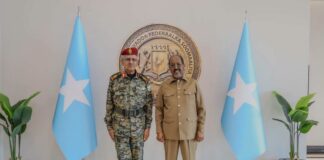 Somalia’s president meets Djibouti army chief ahead of AUSSOM commanders’ conference