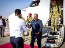 Somali President Hassan Sheikh Arrives in Dhusamareb