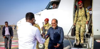 Somali President Hassan Sheikh Arrives in Dhusamareb