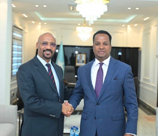 Wasiirka Arrimaha Dibadda Soomaaliya oo kulan sagootin ah la yeeshay Safiirka Itoobiya