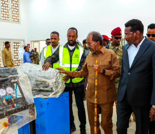 Somali President Visits Technical School in Galkayo, Hails Youth Skills Development