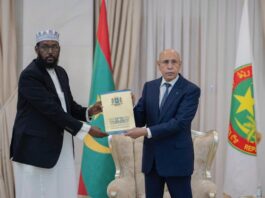 Madaxweynaha Mauritania oo qaabilay Ergayga Gaarka ah ee Madaxweynaha Soomaaliya