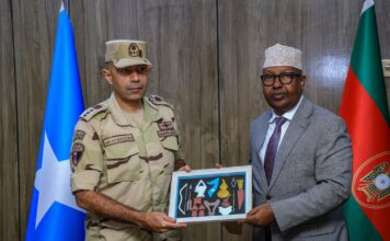 Wasiirka Gaashaandhigga oo Qaabilay Wafdi Saraakiil Ciidan ah oo ka Socday Masar