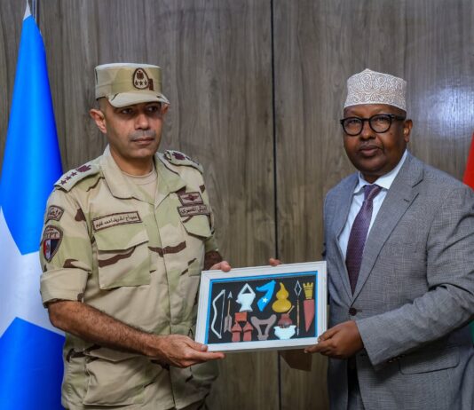 Wasiirka Gaashaandhigga oo Qaabilay Wafdi Saraakiil Ciidan ah oo ka Socday Masar