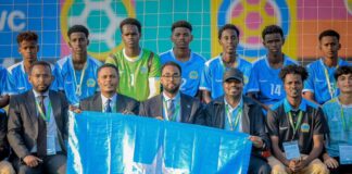 Wasiirka Warfaafinta Soomaaliya iyo Safiirka Azerbaijan oo dhiirrigeliyay xulka Qaranka U-15