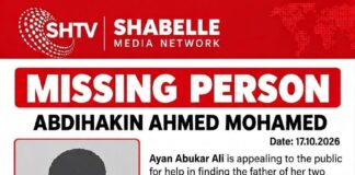 MISSING PERSON: ABDIHAKIN AHMED MOHAMED